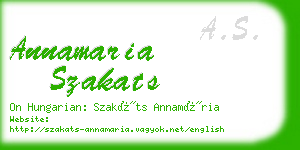 annamaria szakats business card